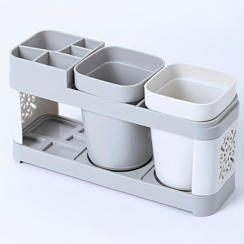 Mundspülbecher Zahnbürsten Zahnpasta Halter Badezimmer Organizer Set Unabhängige Aufbewahrung Heimdekor Badezimmer Wasserdicht Drainagefunktion