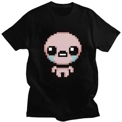 Niestandardowy Fajny T-shirt Pixelowy The Binding Of Isaac Męski Krótki Rękaw 100% Bawełna Koszulka Rekreacyjna Streetwear T-shirt
