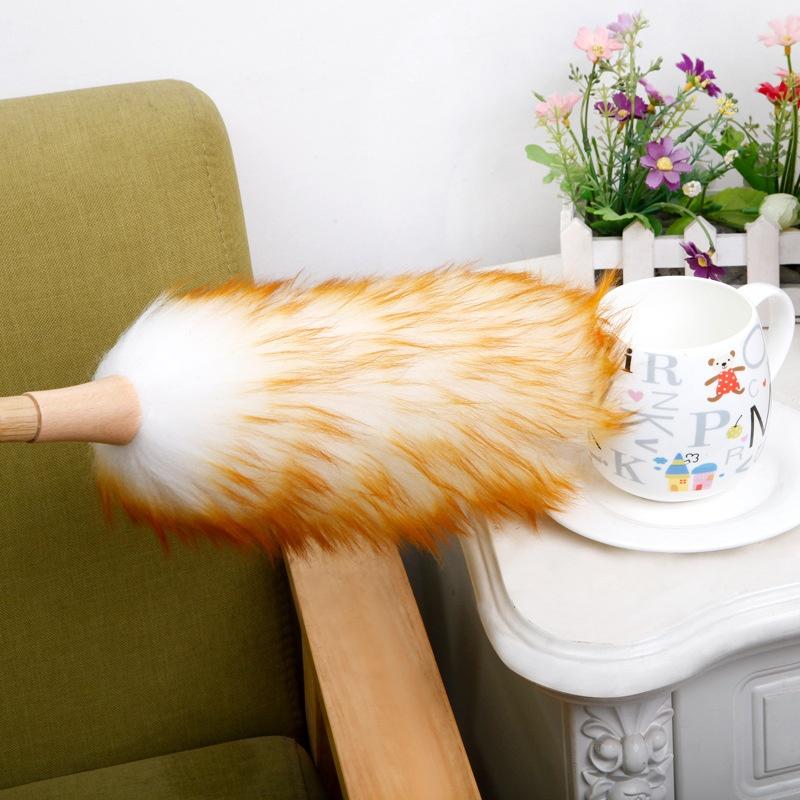 Genuine Wool Duster Lint Free Dense Soft Fur Strong Dust Removal for Household Car Sofa Book Shelf Cleaning Use