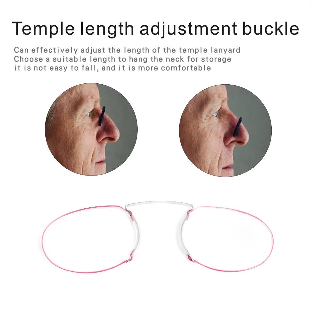 Foam Nose Reading Glasses Men With Case Women'S Clip On Nose Pads Mini  Portable Wallet Reader
