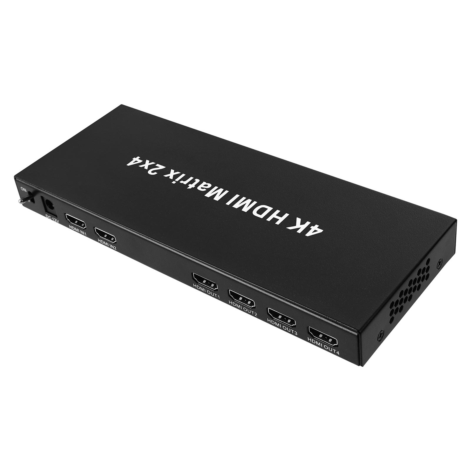 

MEASY MT4324 Матричний HDMI-розгалужувач 2 входи 4 виходи 4K 30 Гц HD Відео HDMI-перемикач EU Plug