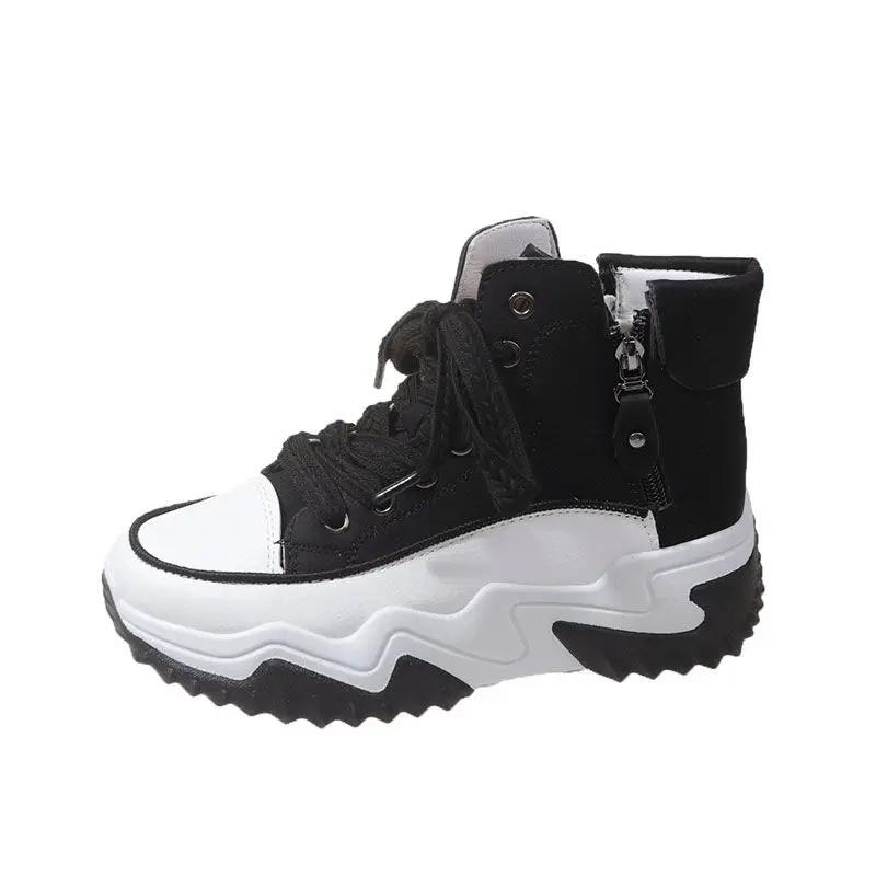 High Top Shoes Women 2024 Autumn New Thick Sole Casual Women's Shoes Women Sneakers