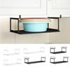 Extendable Under Cabinet Organizer Shelf Steel Under Desk Storage Rack Multipurpose Kitchen Household Hanging Storage Racks