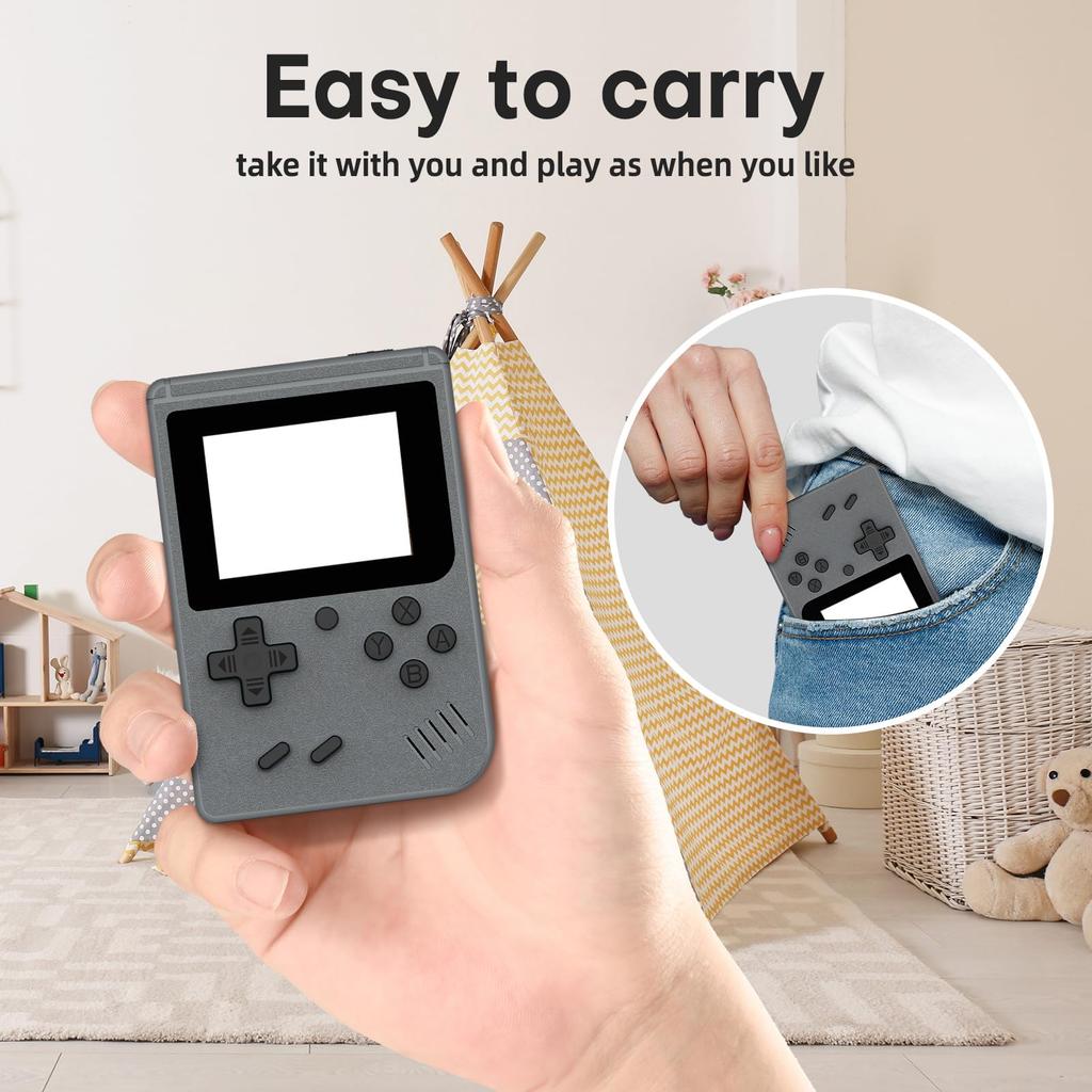 400 in 1 Mini Retro Handheld-Spielekonsole, 400-in-1 8-Bit-Spiele, Dual-Screen für Kinder, Heim-TV