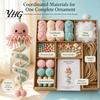 Beginner Crochet Kit for Adults Ocean Animal Spiral Kit, DIY Coastal Hanging Ornament Craft Educational Knitting Novices with Yarn And Accessories