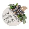 Skull Welcome Door Sign Decoration Funny Horror Spooky Front Door Hanger for Home Garden Bar Wall