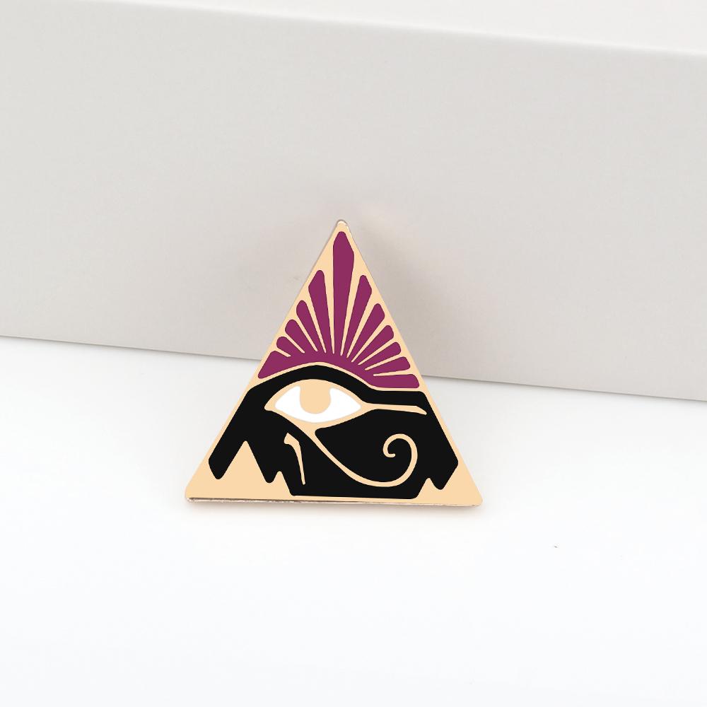 Classic Blue Eyes Enamel Pin Punk Gothic Organ Brooches Art Ancient Egyptian Eye Badge Lapel Backpack Jewelry Gift for Women Men