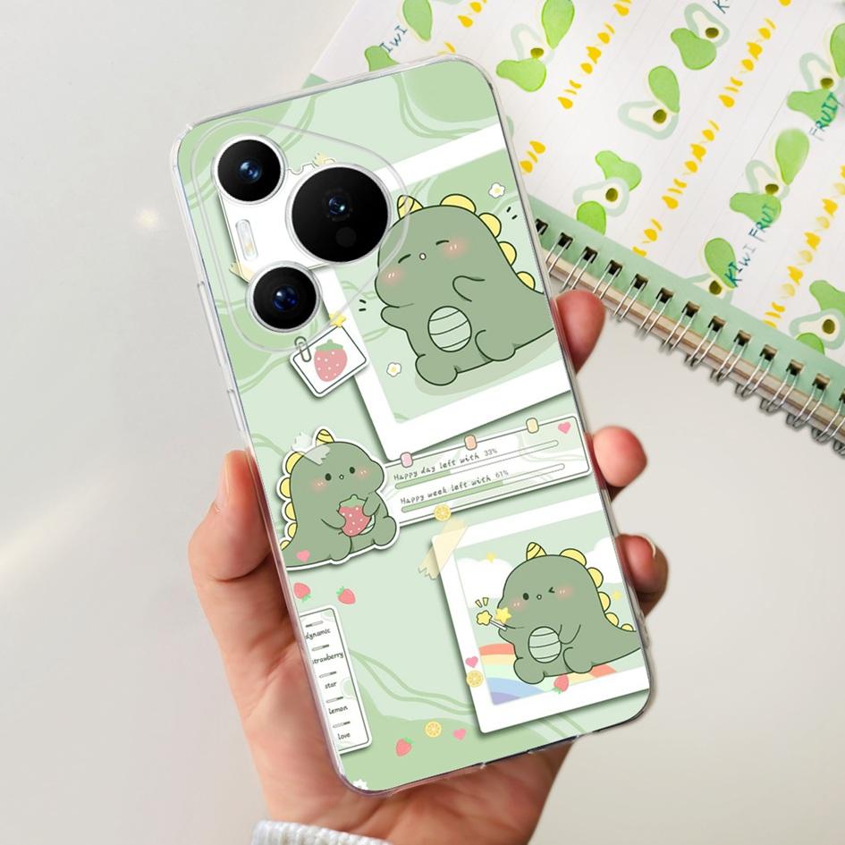 For Huawei Pura 70 Pro Plus Case Fashion Flowers Clear Soft Silicone Shockproof Phone Cover For Huawei Pura 70 Pro Pura70 Bumper