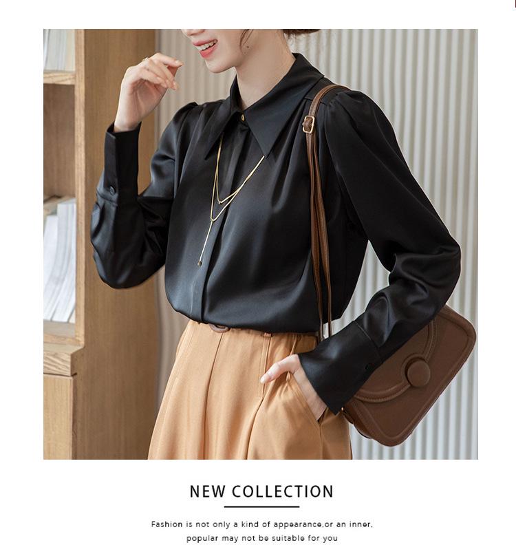 2024 Spring Elegant White Long-Sleeved Women's Top