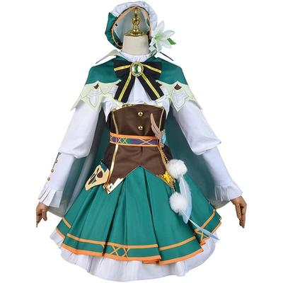 Venti Cosplay Outfits Ženy Venti Šaty Plášť Cape Suit Klobúk Celá sada Halloweensky kostým