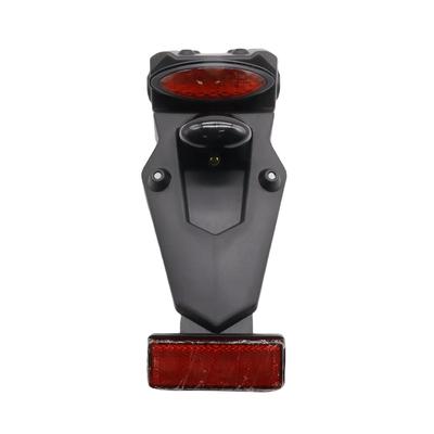 SZYUMO Universal Rear Fender with LED Brake Light and Warning Motorcycle Modified Mud Guard Lamp Lamp, (Red Cover)