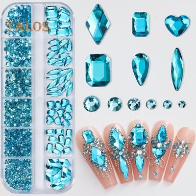 1 Box Sparkling Nail Rhinestones Create Stunning 3D Nail Art with Shiny Faux Crystal Charms for DIY Nail Designs