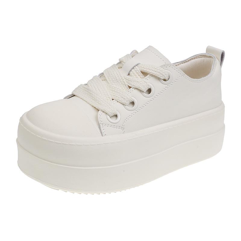 Height increase 6cm~ thick-soled little white shoes women's 2025 spring new height increase muffin shoes casual versatile big head bread shoes