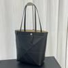 2026 New Panta Splicing Folding Tote Bag, Retro Premium Cowhide Bucket Bag, Genuine Leather Commuter Bag for Women