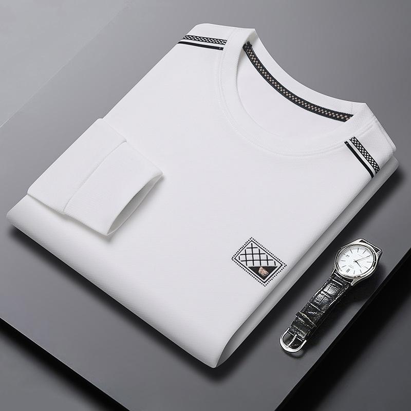 Autumn New Men's Round Neck Long-Sleeved T-shirt Loose Comfort and Casual Boy's Undershirt Fashion Trendy Tops