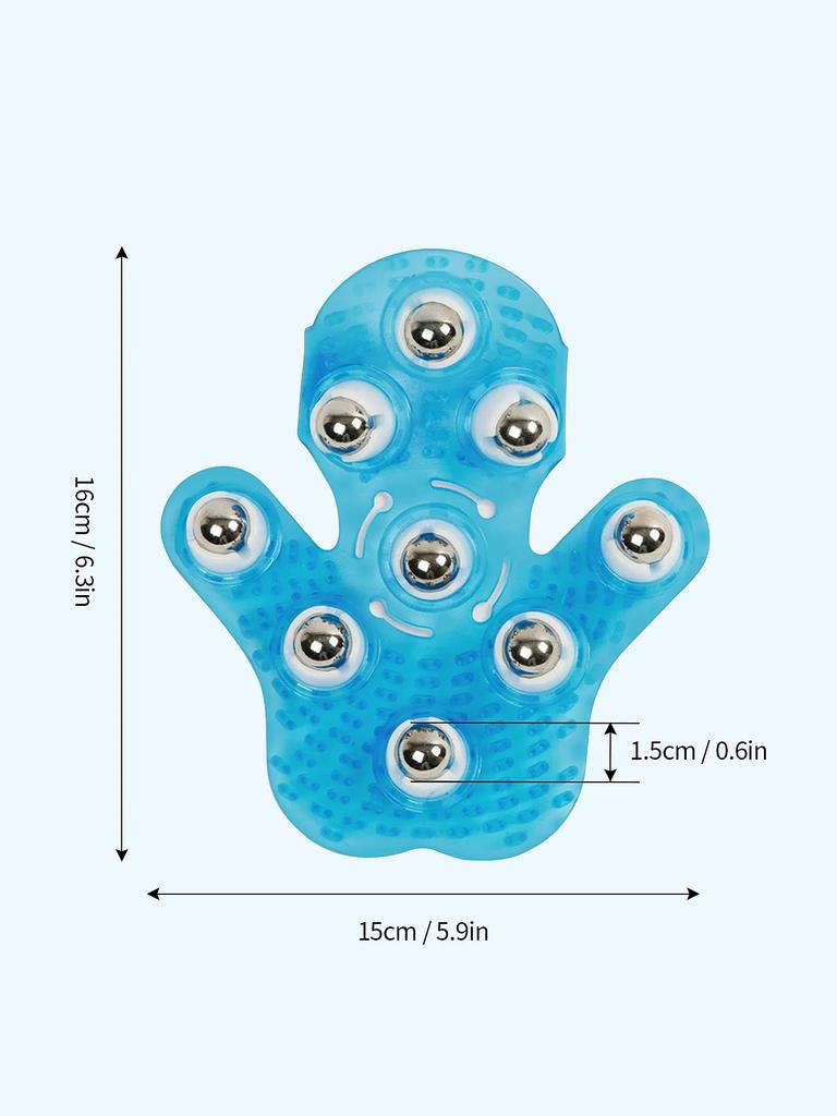 Handheld Massage Ball for Muscle Back Neck Joint Foot Shoulder Leg Pain Relief - Palm Shaped Massage Tool with Roller Balls