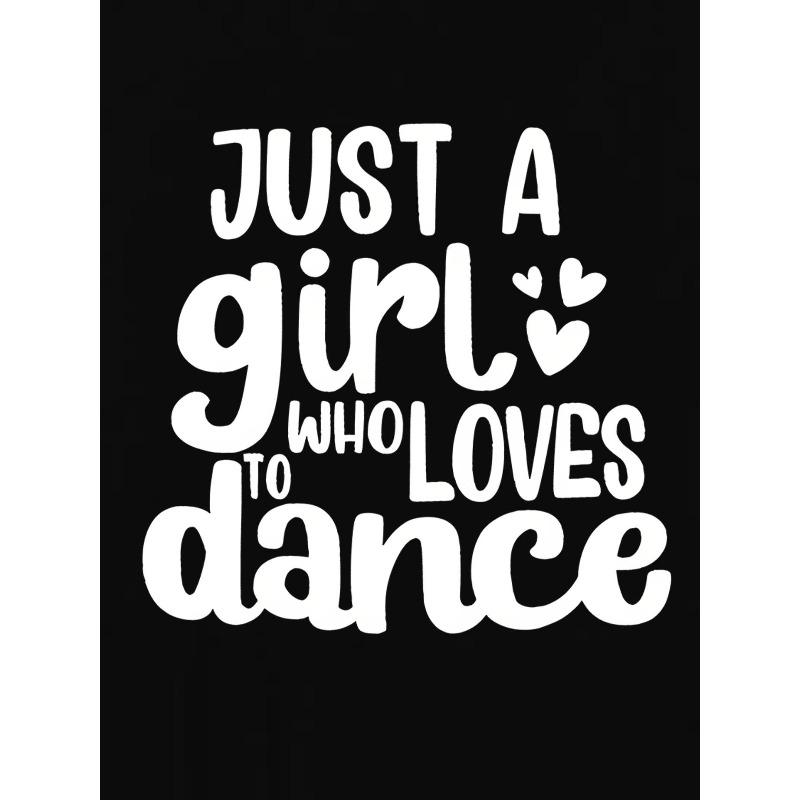 Just Dancing Alone" Graphic Print Women's Fashion Trendy Short Sleeve, Simple Casual Sport T-Shirt, Comfortable Summer Top for Vacation