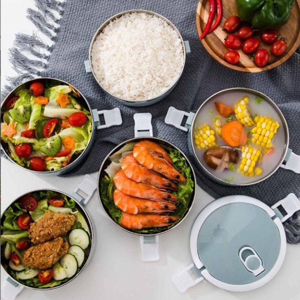 Stainless Steel Food Container Box Round Food Thermal Jar for Students&Office Worker