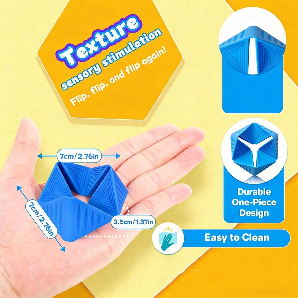 Sensory Fidget Toys for Kids : Textures Sensory Flip Cube, Multi-Color Tactile Sensory Kit To Improve Focus