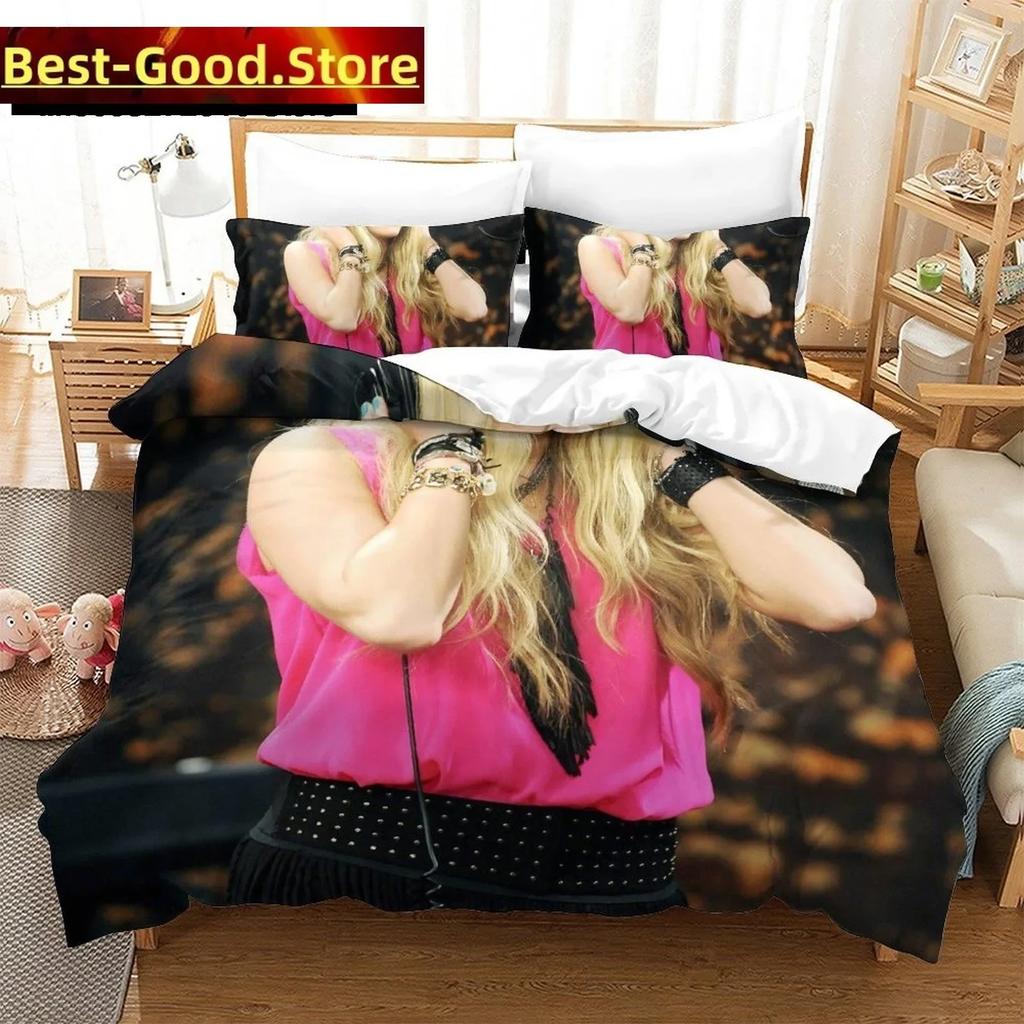 Fashion Hannah Montana Bedding Set Printed Bed Set With Pillowcase Bed Duvet Cover Soft Single Double Queen Super King Size