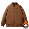 Baseball Collar Jacket Padded Jacket for Men and Women In Winter Windproof Velvet Thickened Padded Jacket for Couples Thickened High-quality 