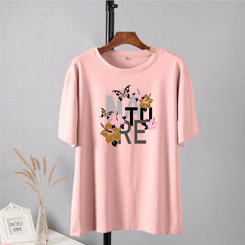 Shellsuning Vintage Graphic Harajuku Trička s potiskem Dámské 100% bavlna O Krátký rukáv Měkké trička Dámská Jednoduchá estetická trička