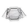 CAPTAIN STAG Bonfire Stand Barbecue Stove Grill 2 In 1 Hexa Stainless Steel Fire Grill Tabletop Grill S Size Stainless Steel Storage Bag Included