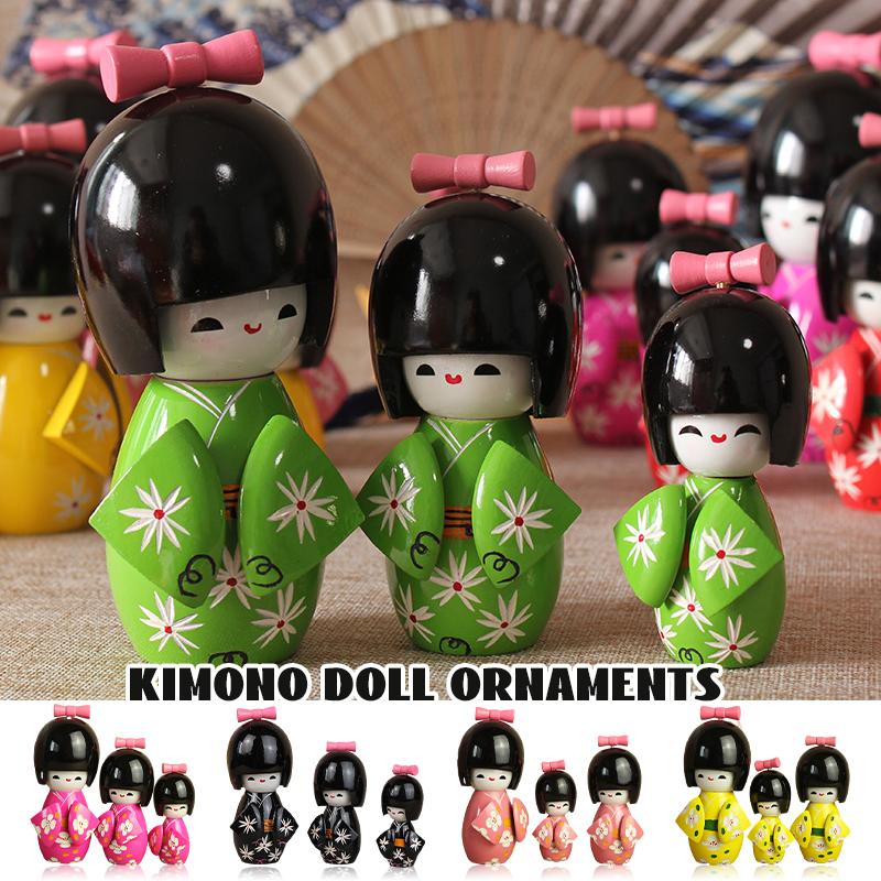 Marioneta Japonesa Kimono Muñeca Sakura Cocina Restaurante de Sushi Decoración Adorno Muñeca Kimono Miniaturas Colección Manualidades