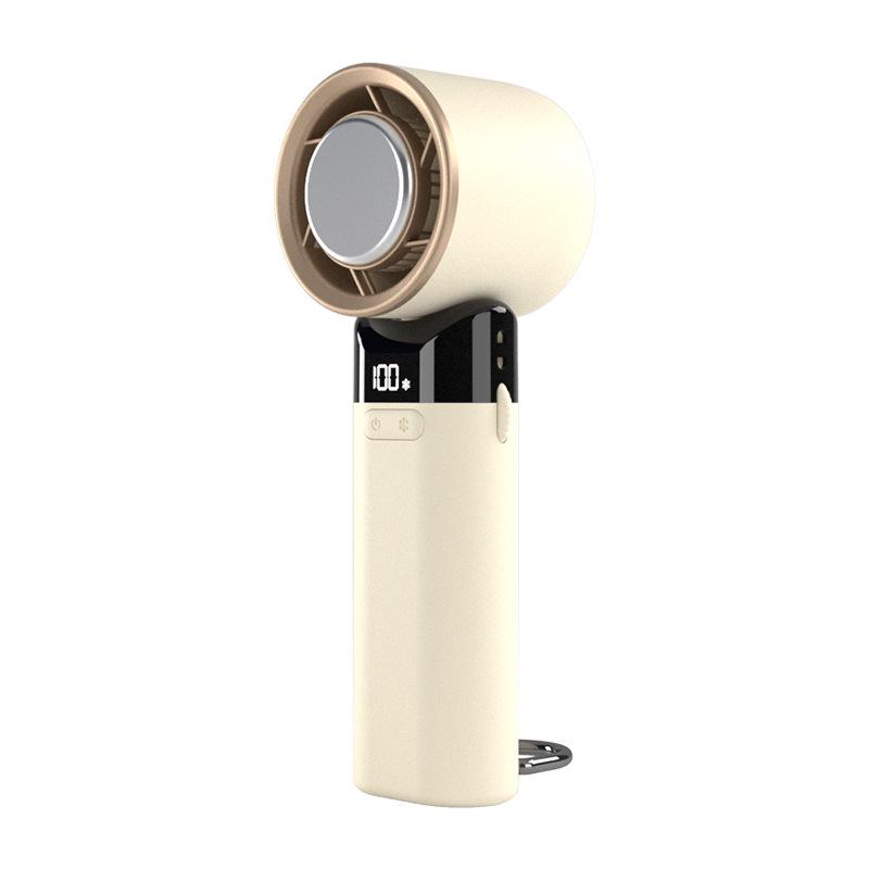 

Portable Stepless Mini Cooling Fan with Ice Pack for Desktop and Handheld Use Premium Brushless Motor бежевый