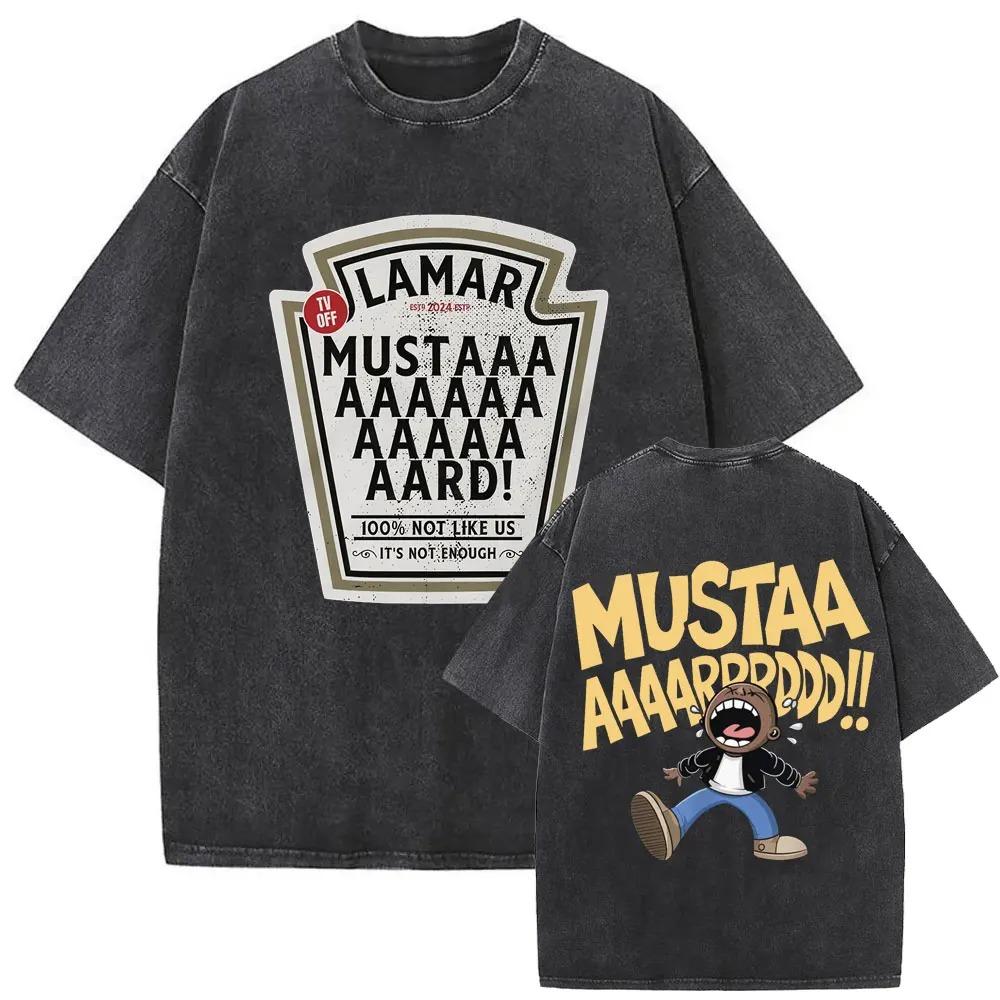 Limited Washed Vintage Rapper Kendrick Lamar DAMN Double Sided Print T-shirt Men Women Hip Hop Fashion Street Oversized T Shirts