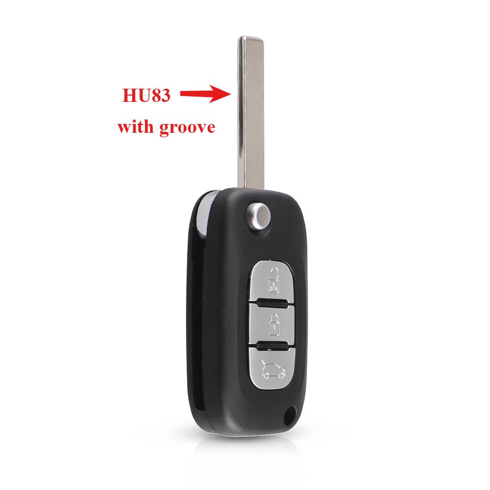 2/3 Buttons Remote Flip Car Key Shell Case Fob Cover for Renault Clio Megane Kangoo 2 Modus VA2 Blade Car Accessories