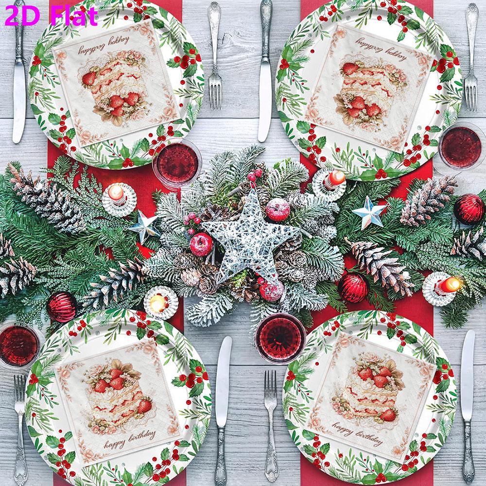 20pcs Disposable Napkins with Cake Pattern Print for Wedding,Parties,and Daily Use for Thanksgiving Fall Christmas Table Decoration