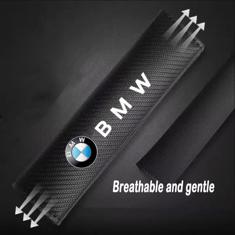 HEQW2 Carbon Fiber Car Seat Belts Cover Shoulder Protect Pad For Bmw M E46 E90 E60 F10 F30 E39 E36 F20 E87 G30 E92 E91 X5 E70 F11