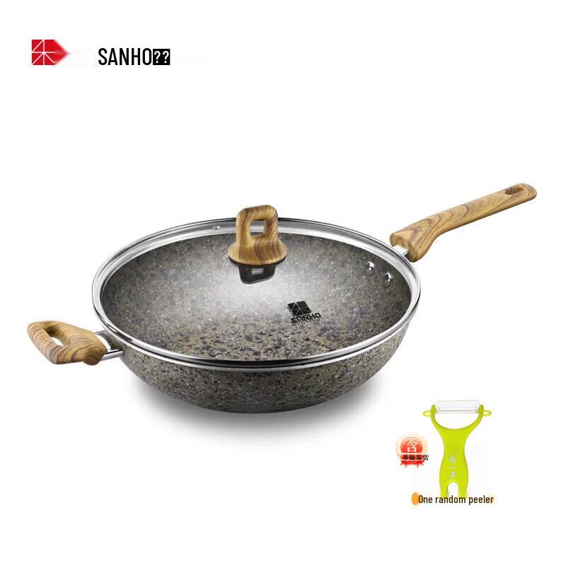 SANHO Stone Granite Non-stick Wok 32cm
