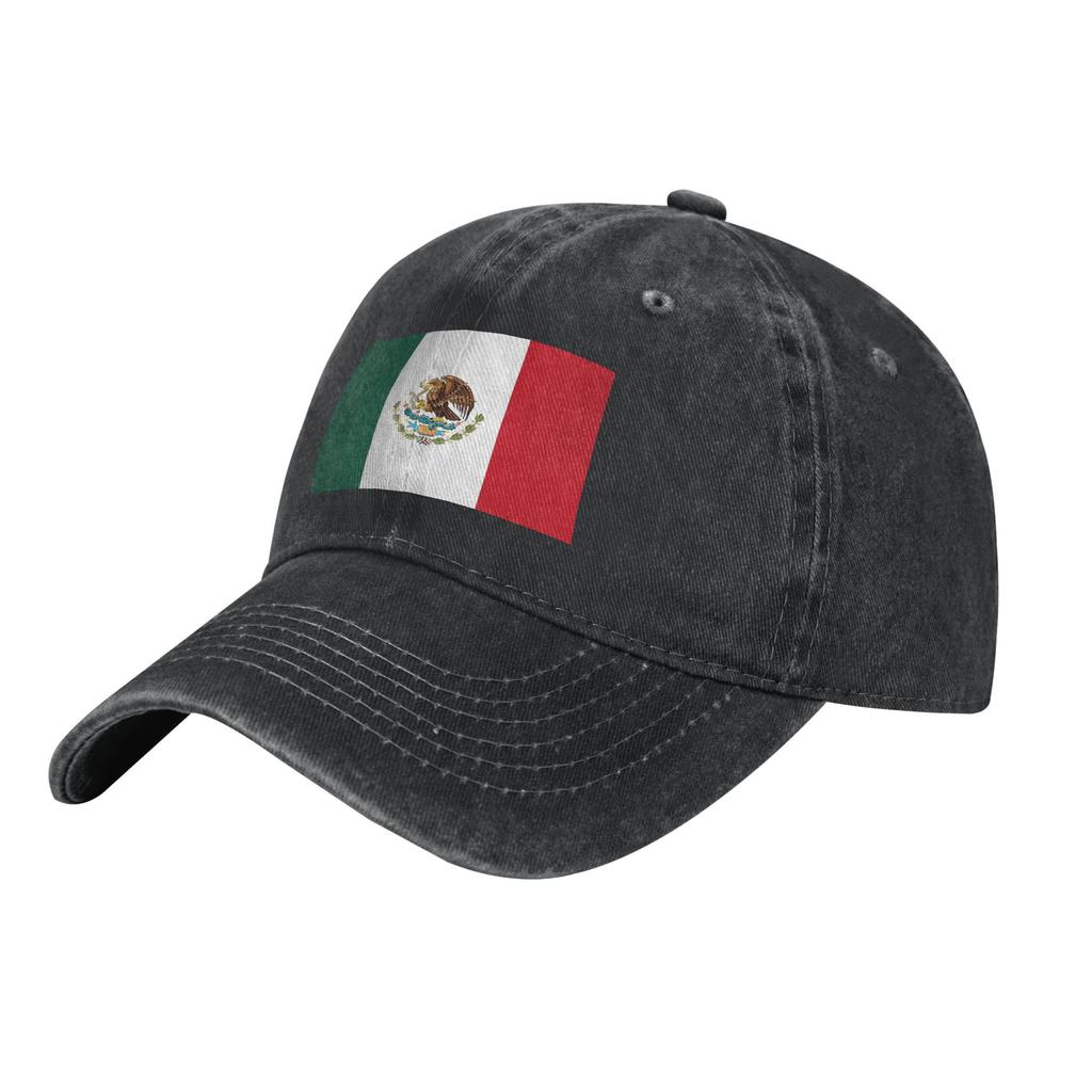 Mexiko Flagge Mexikanisch Patriotisch Herren Damen Baseballkappen Distressed Gewaschene Kappen Hut Vintage Outdoor Workouts Verstellbare Passform Sonnenkappe