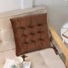 Seat Cushion Crystal Velvet Fabric Thickened High-Elastic Sponge Long Sitting Comfort Cushion Anti-Slip Design Solid Color Chair Cushion