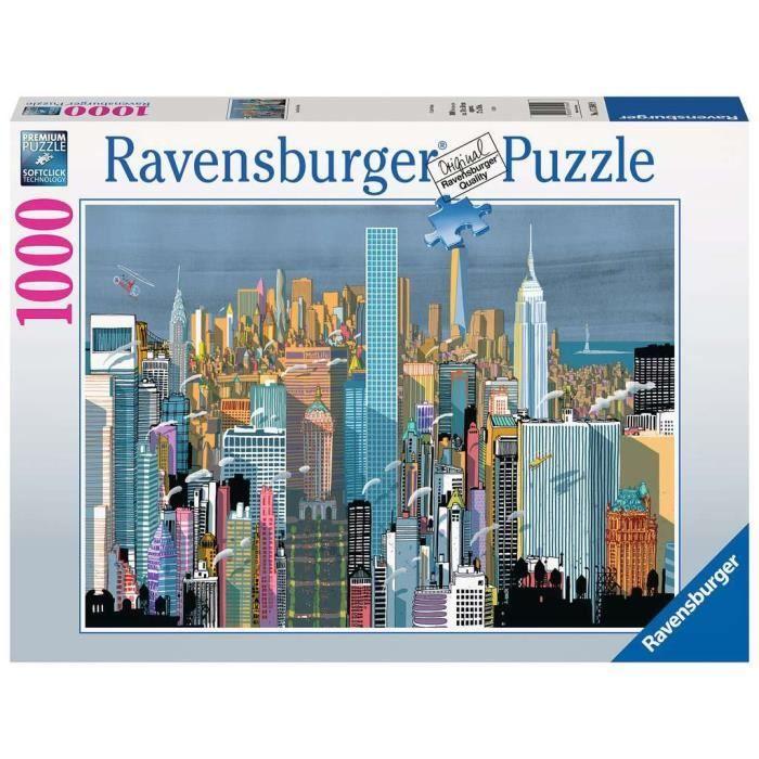 Puzzle - ravensburger - ich bin new york - 1000 pièces - multicolore - voyage et cartes
