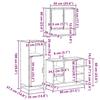 3 Piece Bathroom Furniture Set Sonoma Oak Wood Based Material
