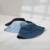 Little Cherry Denim Fisherman Hat For Women Summer Sun Protection Versatile Face-Slimming Bucket Hat Spring Bucket Hat