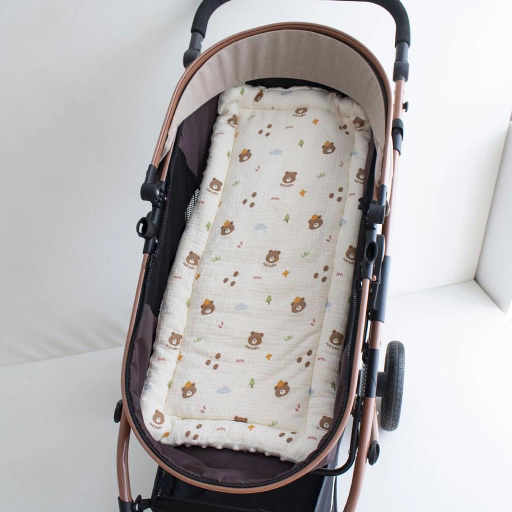Soft Comfortable Baby Stroller Pad Newborn Thick Bean Fleece Cotton Cushion Wholesale Ready Stock