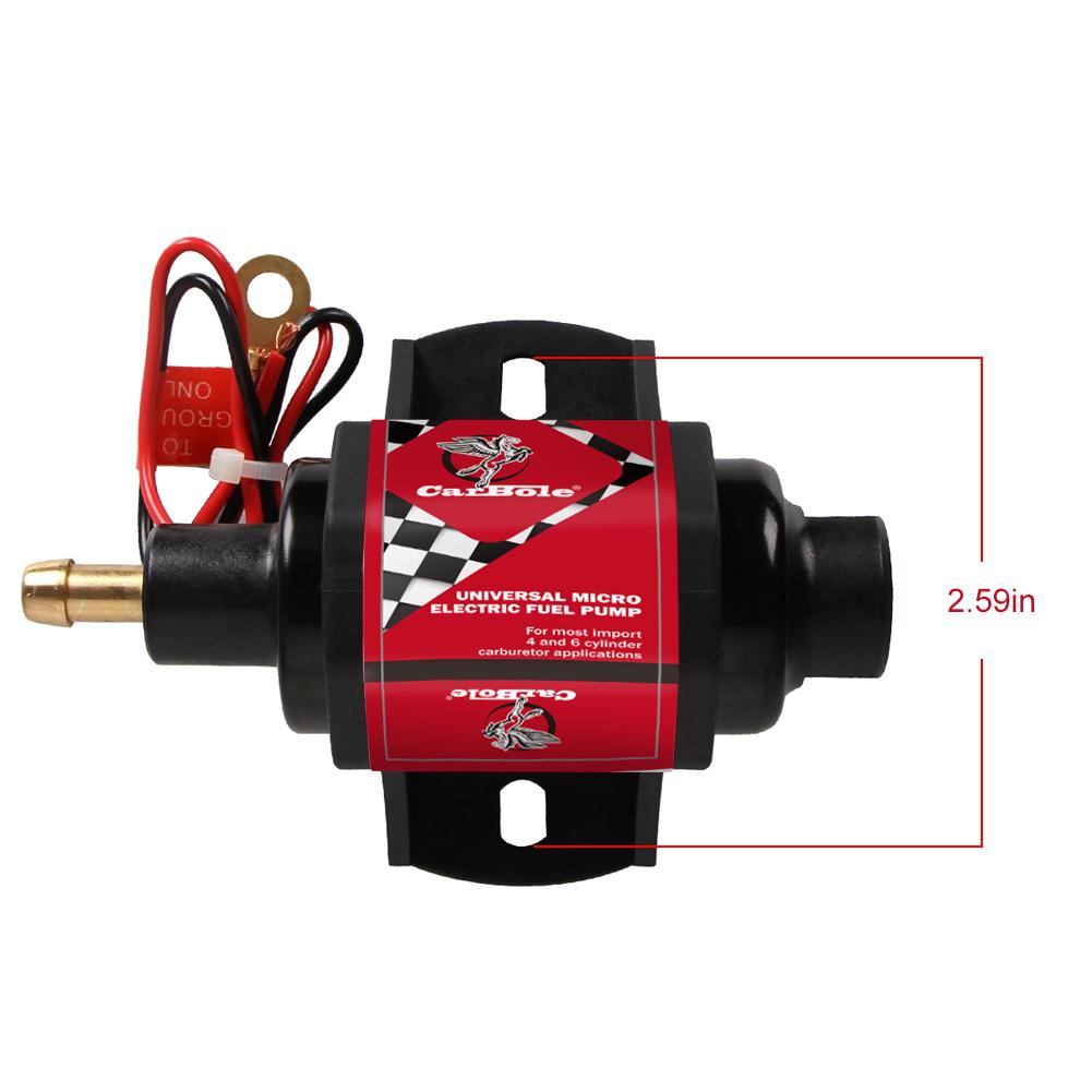 Universal 12V Micro Electric Fuel Pump 2–3.5 PSI Low Pressure 42 GPH Fit For Most 4/6 Cylinder Vehicles