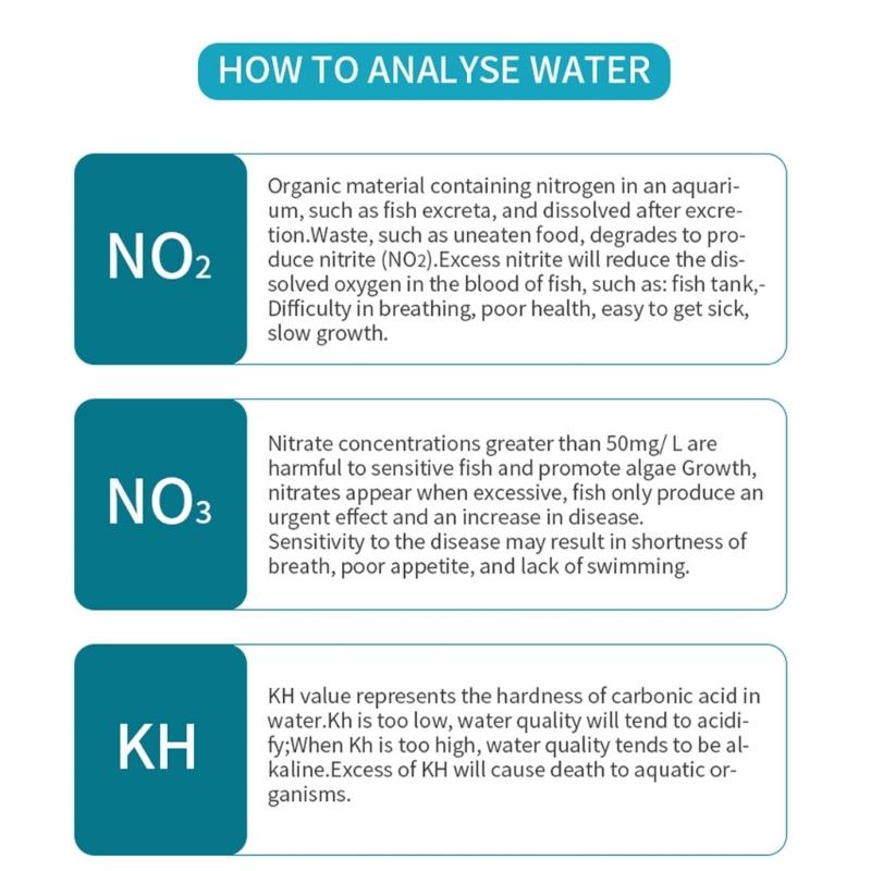 5 in 1 100PCS Aquarium Testing Strips for Swimming Pool Water Test Strips for Fish Tank Testing for Freshwater Saltwater