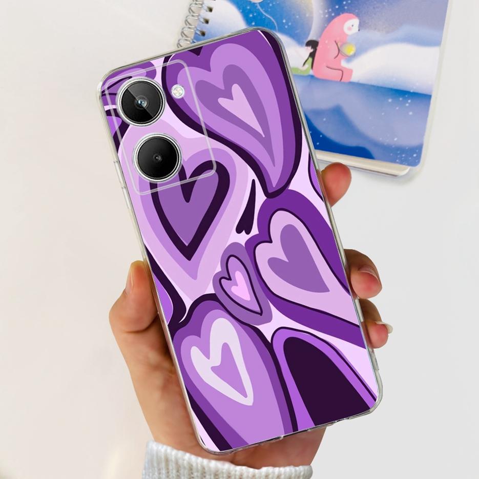 For Realme 10 4G Case Colorful Painted Cover Soft Silicone Phone Case For Realme 10 Pro Plus Realme10 Pro+ Back Cover Coque Capa
