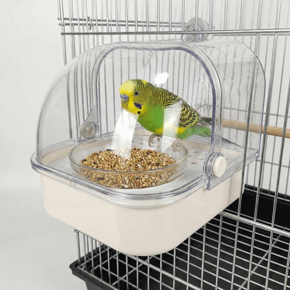 Abnehmbarer Vogeltränkenkäfig Spritzwassergeschützte Papageien-Duschbox Papageien-Badebecken Kleine mittlere Vögel