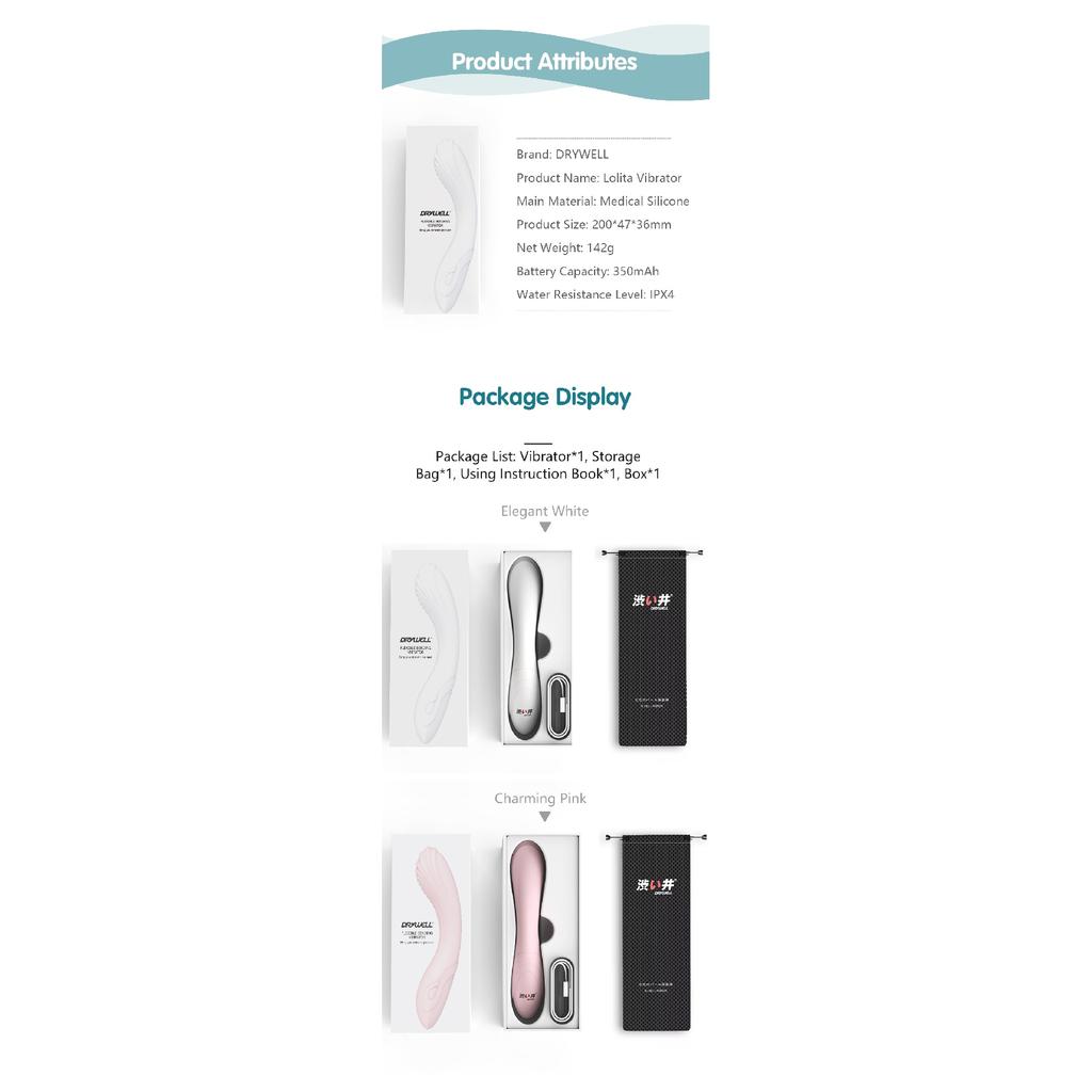 DRYWELL Dildo Vibrator Sex Toys For Woman Silicone AV Stick Vibrators For Women Clitoris Stimulator G-spot Female