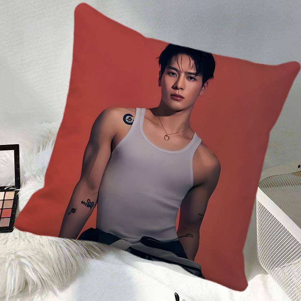 Kpop Jackson Wang Pillow Case Square Pillow Bedroom Sofa Leisure Comfort Cushion Car Home Decoration