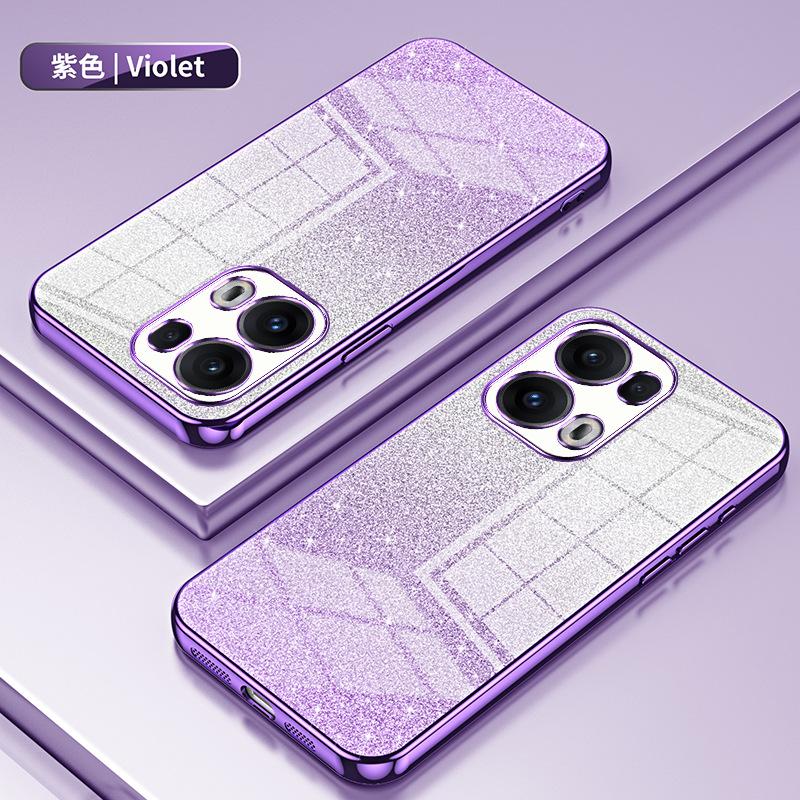 Applicable to OPPO Reno15Pro electroplated glitter mobile phone case Reno14Pro transparent Reno13 protective case
