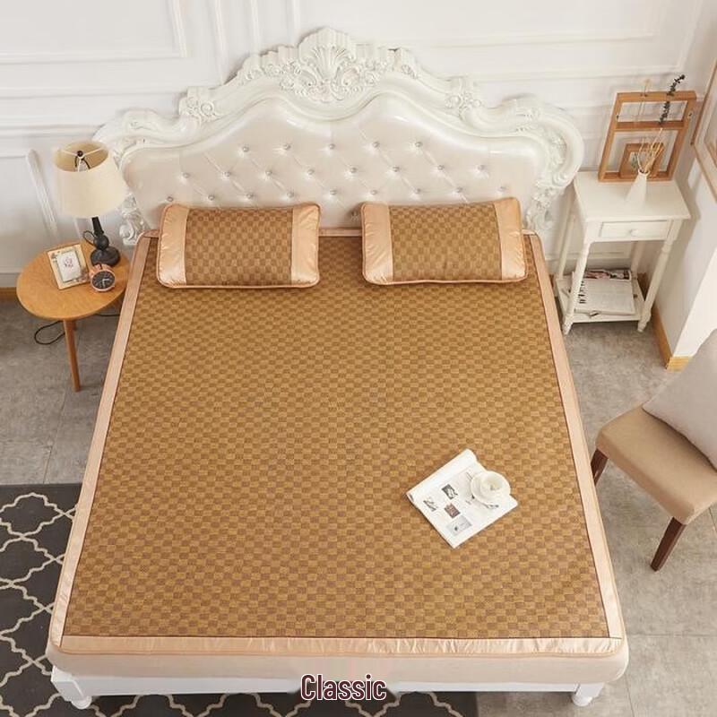 HMHM Classic Grid Cooling Rattan Mat 3-Piece Set