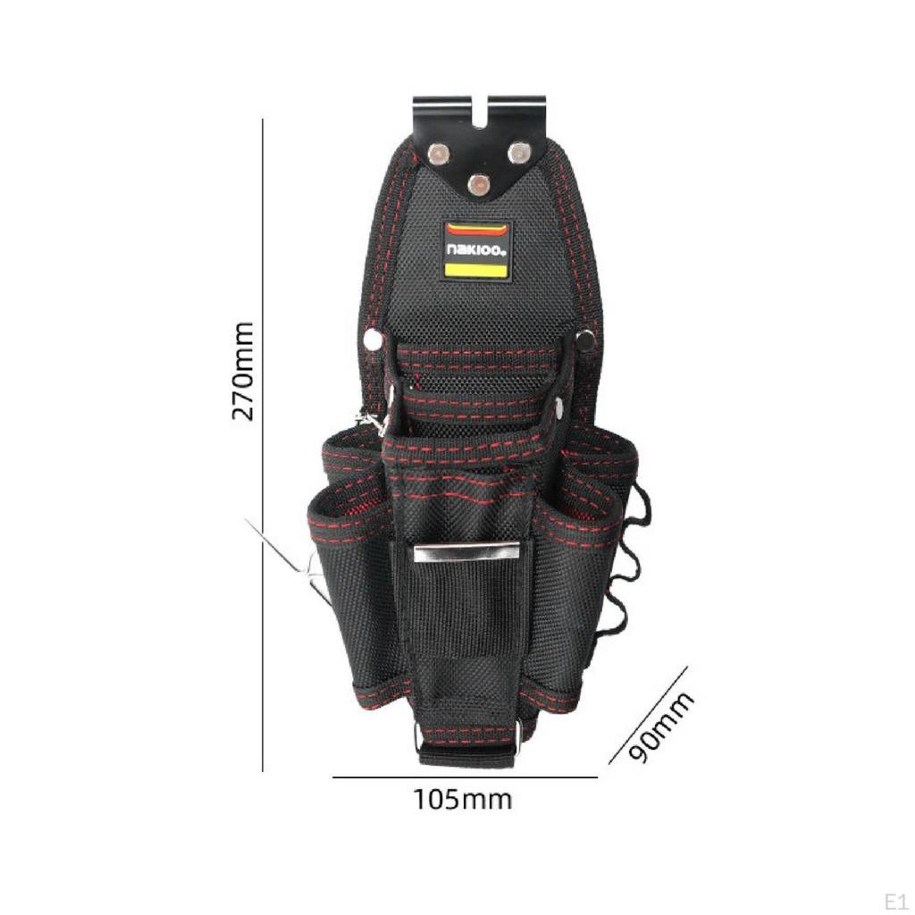Electrician Tool Pouch Structured with Hanger HeavyDuty for Electricians, Maintenance