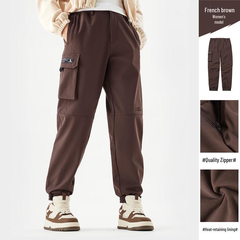 Camel Outdoor Fleece-Lined Softshell Cargo Pants M